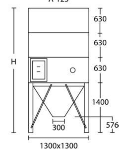 Silo Agro 125/60° 392cm/4,12m³/B M&M